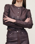 COCOA COATED SCULPTED TOP