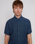 LINEN BLEND SHORT SLEEVE SHIRT