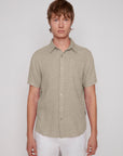 LINEN BLEND SHORT SLEEVE SHIRT