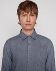 LINEN BLEND LONG SLEEVE SHIRT