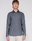 LINEN BLEND LONG SLEEVE SHIRT