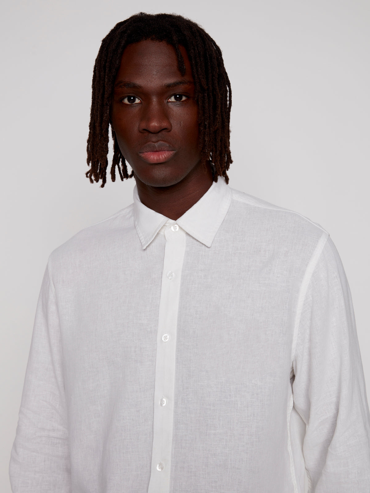 LINEN BLEND LONG SLEEVE SHIRT