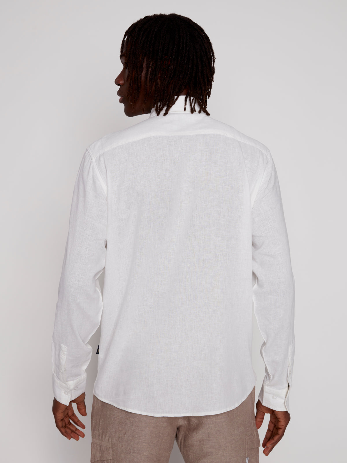 LINEN BLEND LONG SLEEVE SHIRT