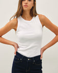 HIGH NECK RIBBED TANK