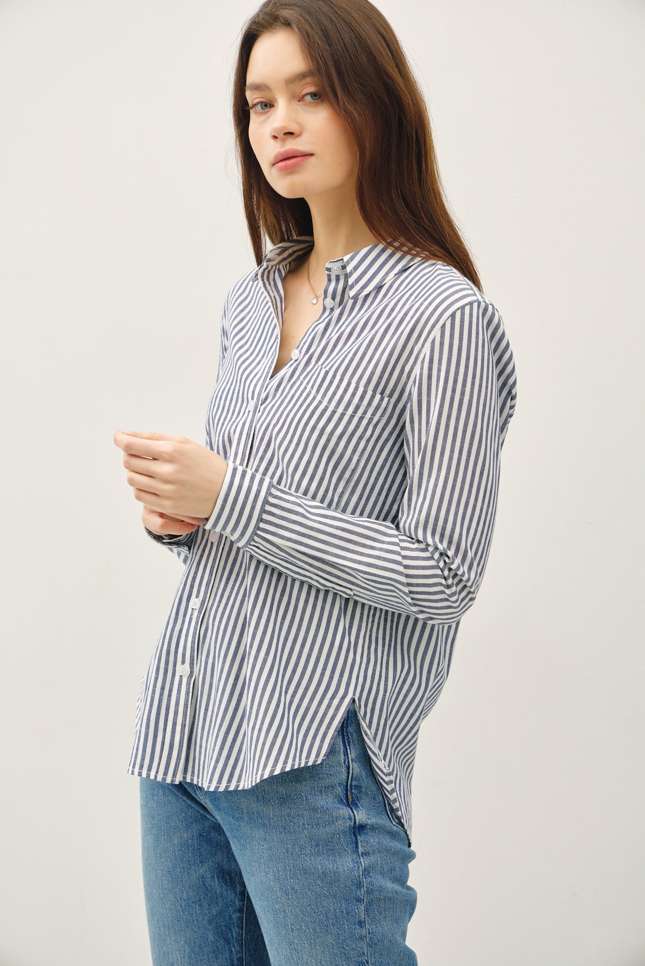 STRIPED LONG SLEEVE SHIRT