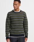 BHBALDUR JACQUARD CREW NECK SWEATER