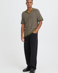 BHCARLY VERTICAL STRIPE KNIT POLO