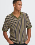 BHCARLY VERTICAL STRIPE KNIT POLO