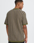 BHCARLY VERTICAL STRIPE KNIT POLO