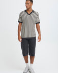 BHCARLY VERTICAL STRIPE KNIT POLO