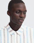 BHABAN VERTICAL STRIPE SHORT SLEEVE SHIRT
