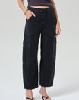 MARCELLE LOW SLUNG CARGO IN WASHED BLACK