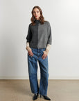 PIPPA COLOUR BLOCK MOCK NECK SWEATER