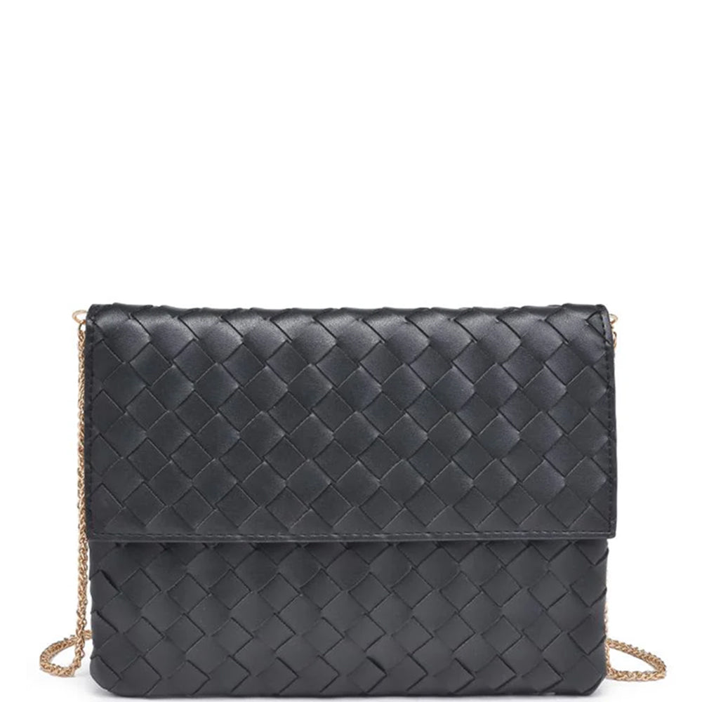 BASKETWEAVE CONVERTIBLE CLUTCH