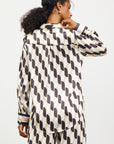 GEO PRINT BUTTON DOWN SHIRT