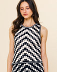 CROCHET STRIPE TANK