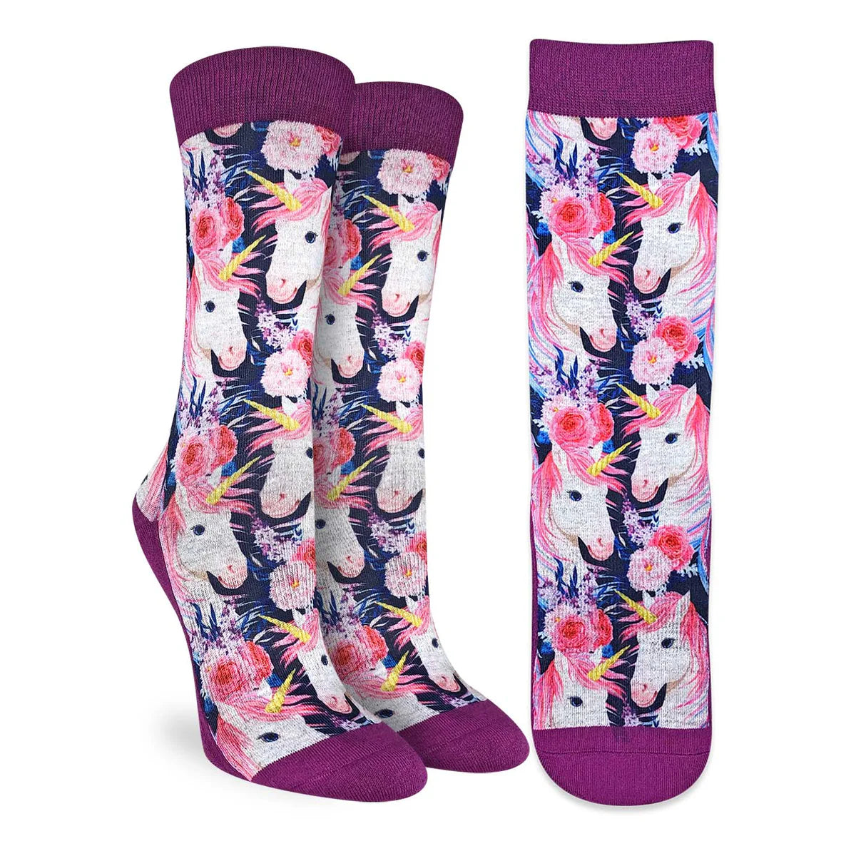 UNICORNS WITH FLOWERS ACTIVE SOCKS
