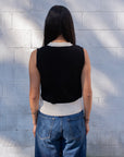 CONTRAST TRIM SWEATER VEST