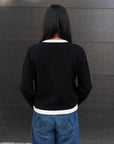 CONTRAST TRIM CARDI