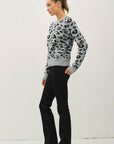 LEOPARD PRINT PULLOVER SWEATER