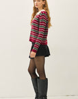 STRIPED POLO SWEATER