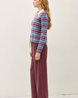 STRIPED POLO SWEATER