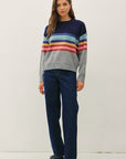 STRIPED COLOUR BLOCK SWEATER