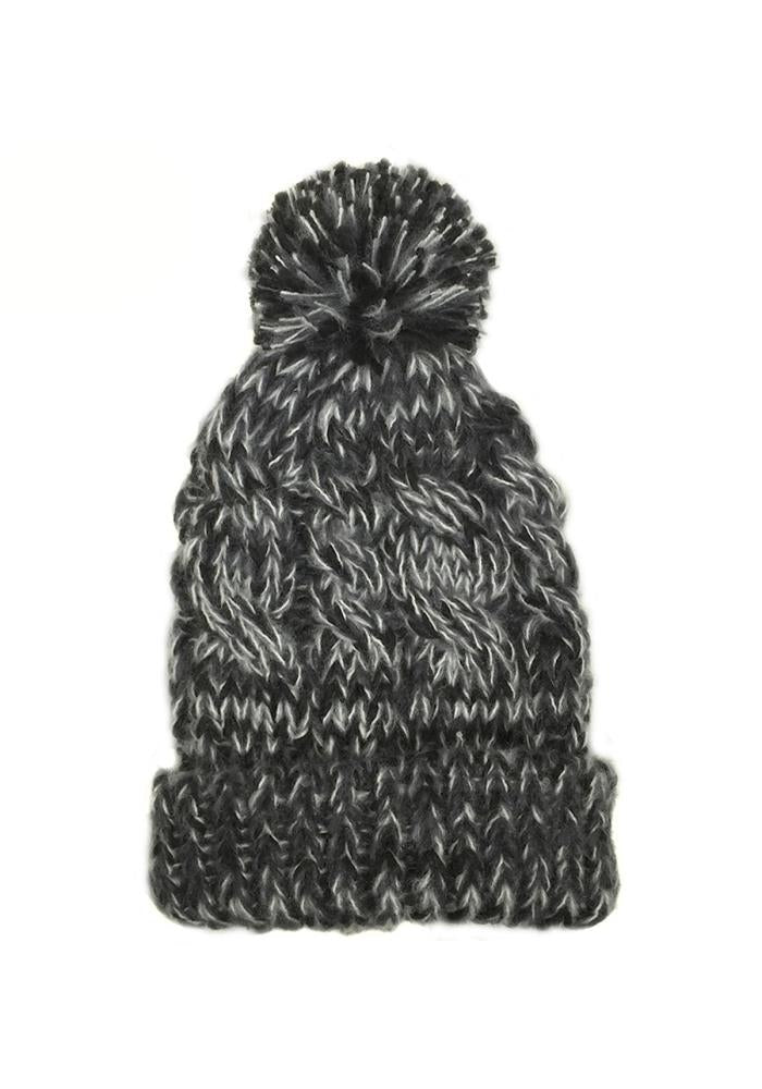 SPACE DYE CABLE KNIT TOQUE