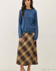 SUNSET PLAID A-LINE SKIRT