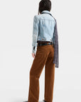 STOVEPIPE STRAIGHT IN CORDUROY COGNAC