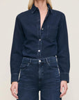 INES DENIM SHIRT IN CRATER LAKE