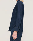 INES DENIM SHIRT IN CRATER LAKE
