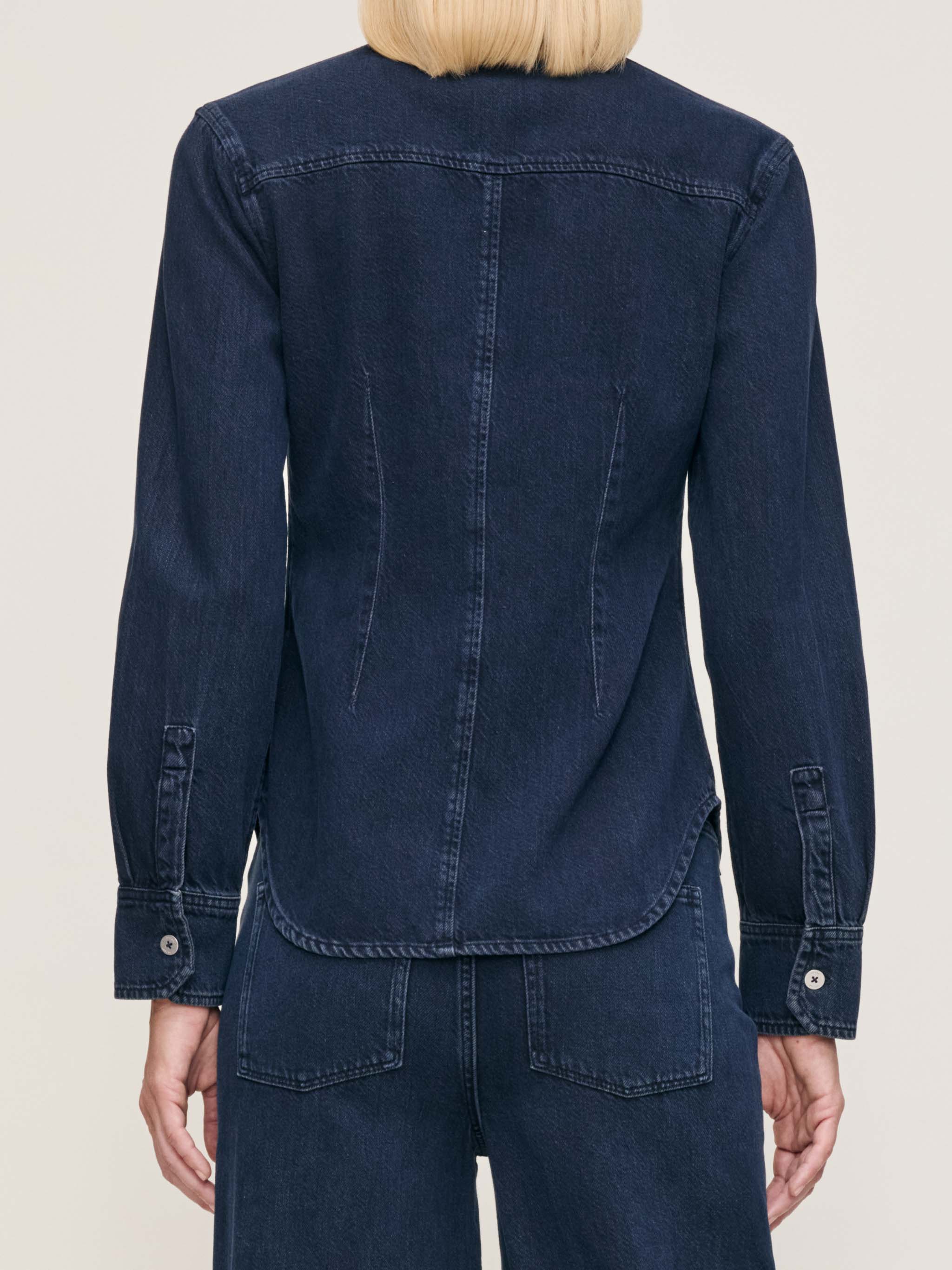 INES DENIM SHIRT IN CRATER LAKE