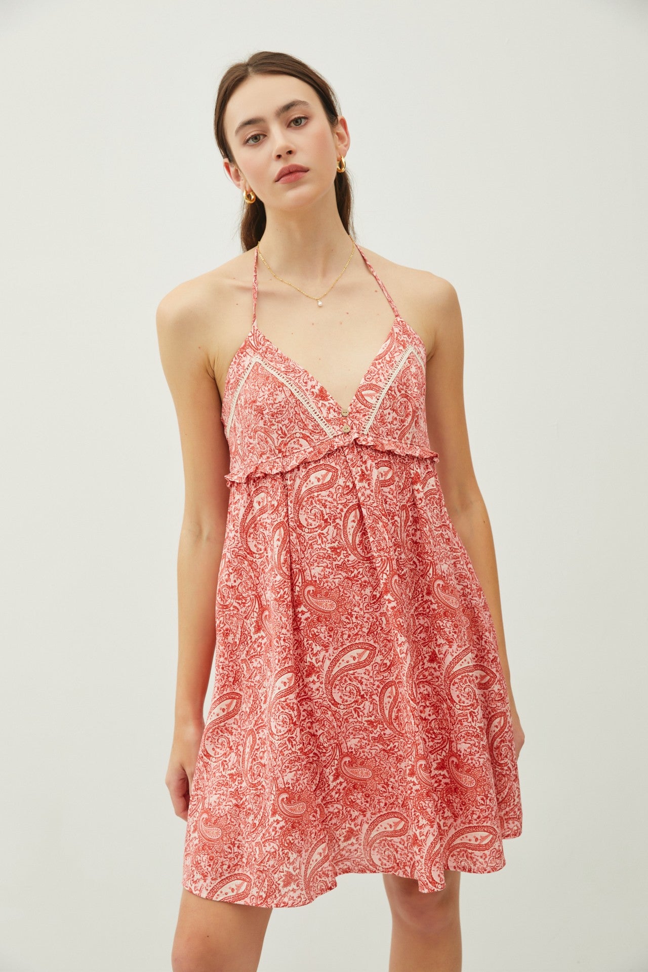 PAISLEY HALTER DRESS