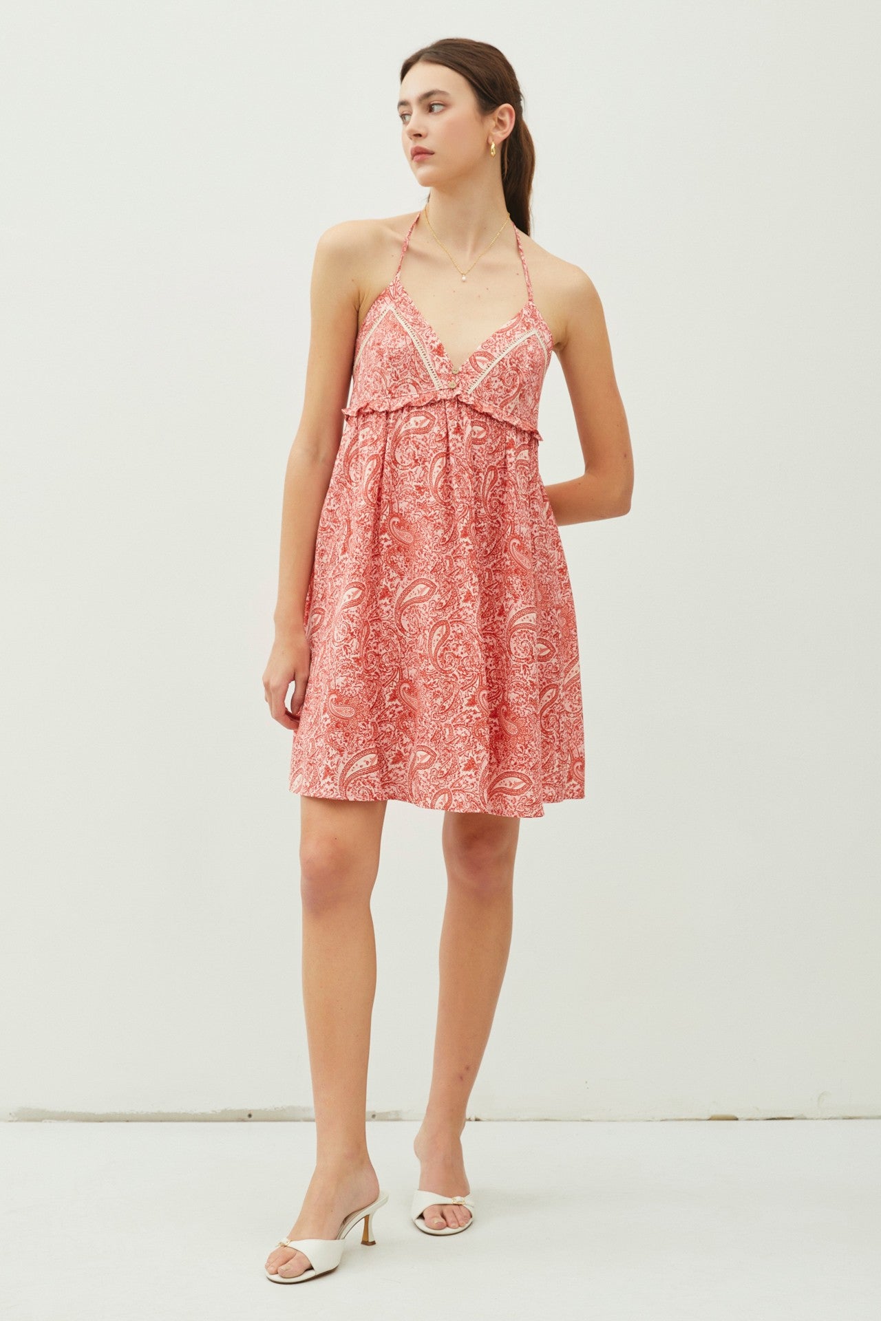 PAISLEY HALTER DRESS