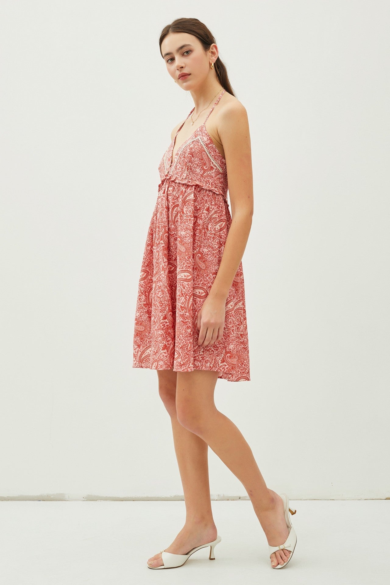 PAISLEY HALTER DRESS
