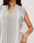 ARLENE STRIPED EYELET TANK