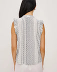 ARLENE STRIPED EYELET TANK
