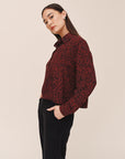 *COMING SOON* DOTTED FLOWY PULLOVER PLACKET SHIRT