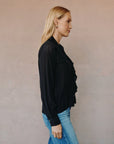 RUFFLE FRONT SHIRT