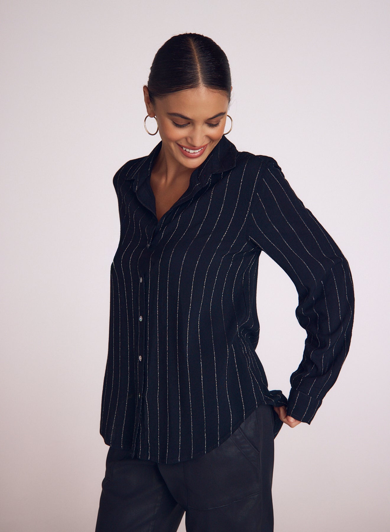 LUREX STRIPE CLEAN SHIRT