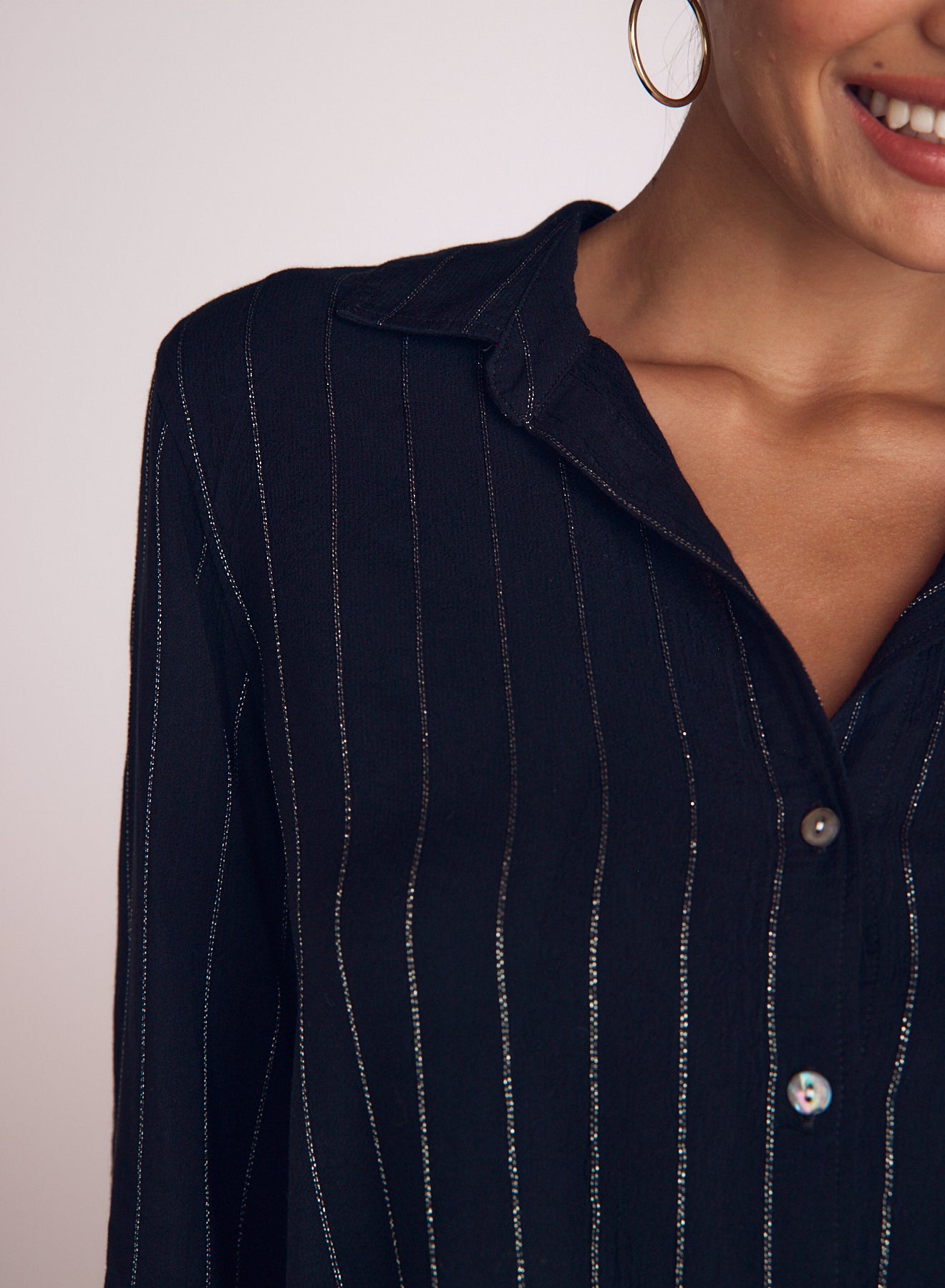 LUREX STRIPE CLEAN SHIRT