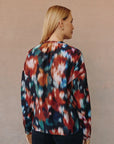 BLURRED FLORAL MANDARIN COLLAR SHIRT
