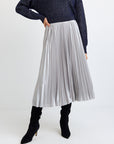 SHIMMER PLEATED SKIRT