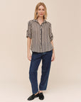 *COMING SOON* STRIPE SPLIT BACK BUTTON DOWN SHIRT