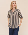 *COMING SOON* STRIPE SPLIT BACK BUTTON DOWN SHIRT