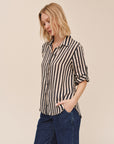 *COMING SOON* STRIPE SPLIT BACK BUTTON DOWN SHIRT