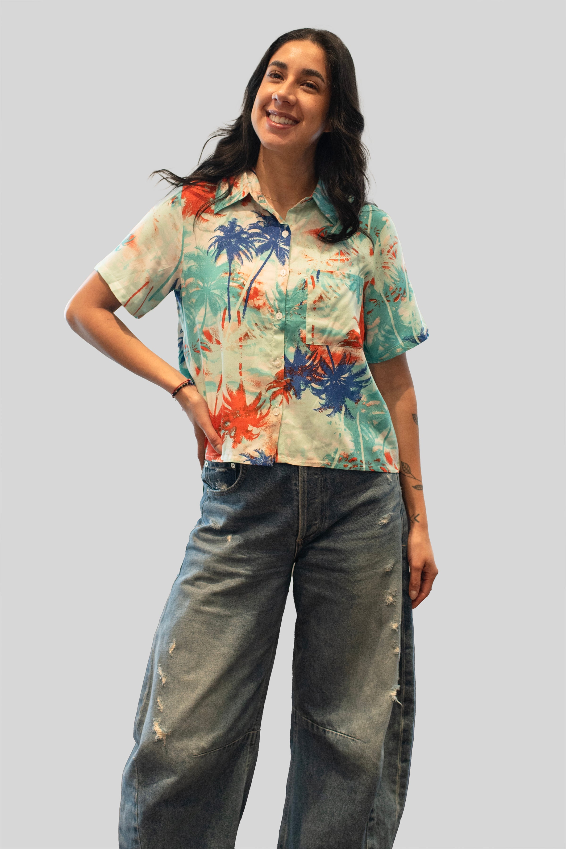 PALM TREE SHORT SLEEVE SHIRT