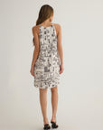 AMALI SKETCH HALTER KEYHOLE MINI DRESS
