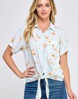 SHELL PRINT SHORT SLEEVE SHIRT